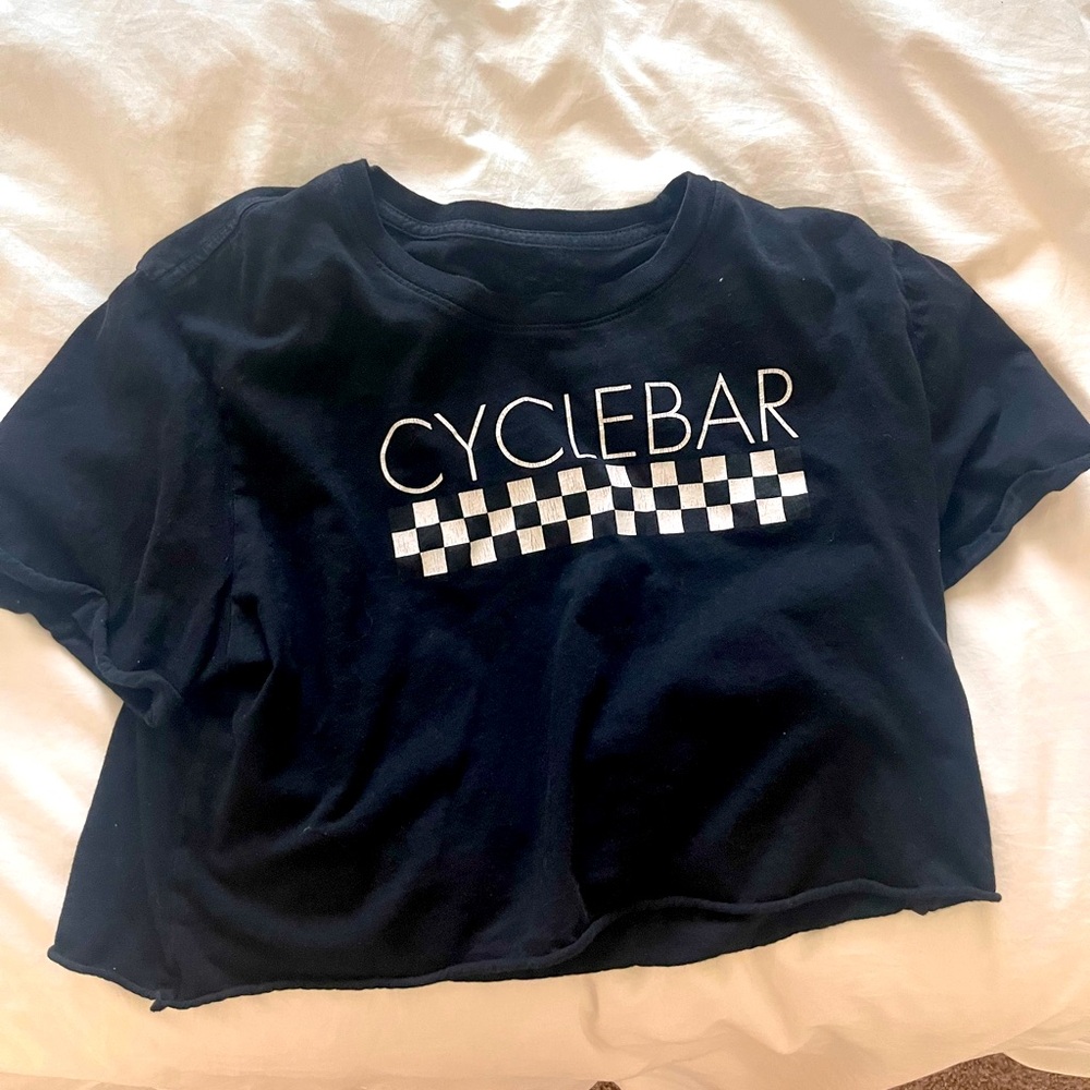 CycleBar Black Crop Tee